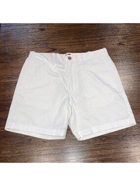 NWT FLAWED J.Crew Factory 7" Chino Short Men's 32 White Flex Stretch Summer